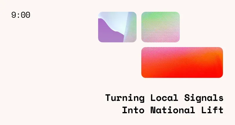 Geo-Lift Testing: Turning Local Signals Into National Lift