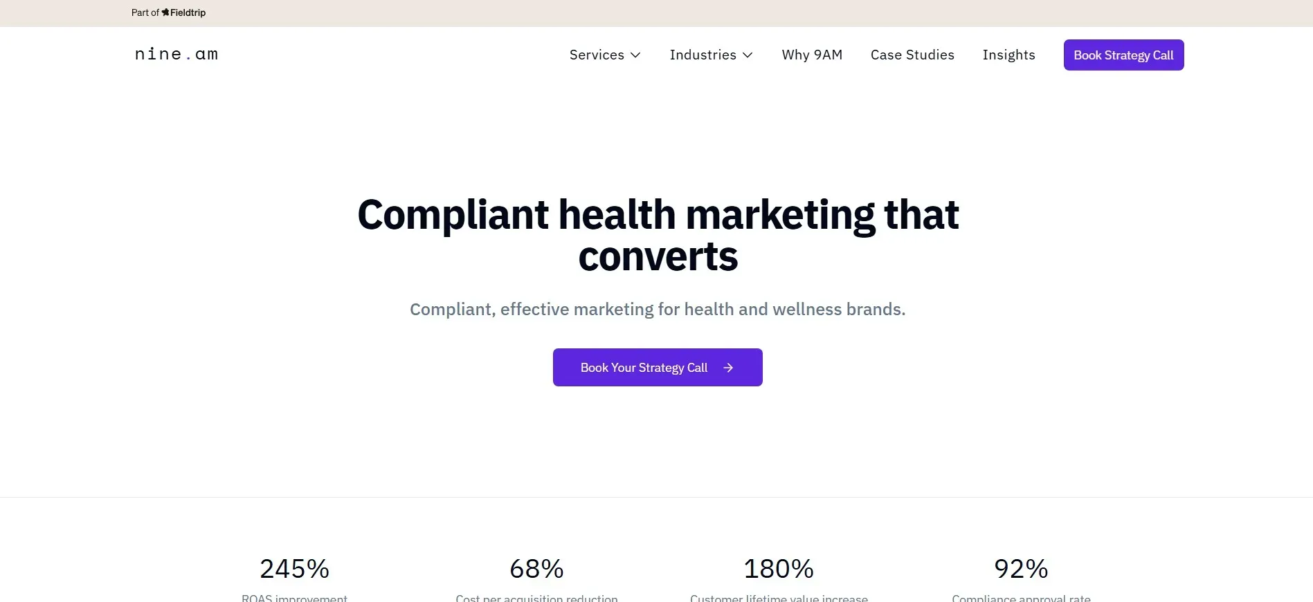 9AM helps consumer health brands scale compliant paid acquisition.