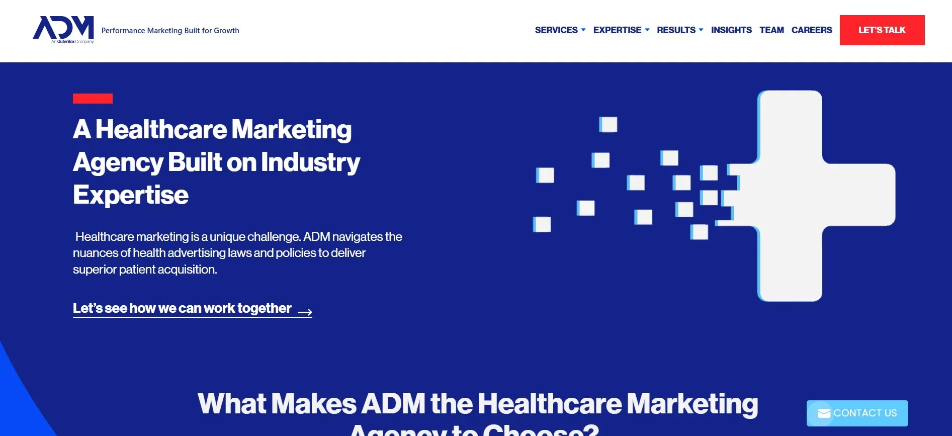 ADM supports healthcare brands with paid patient acquisition programs.