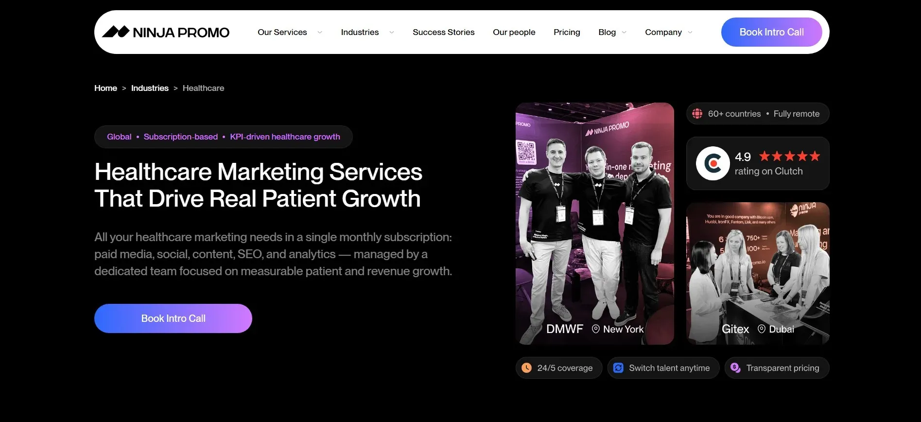 Ninja Promo runs full-funnel healthcare campaigns across core channels.