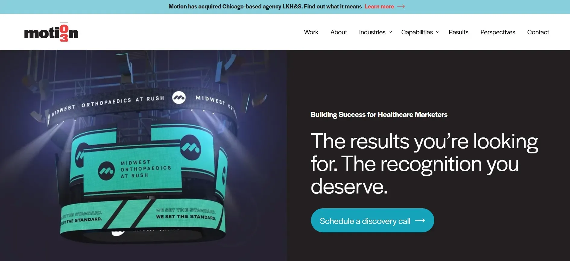 The Motion Agency builds healthcare campaigns tied to patient growth.