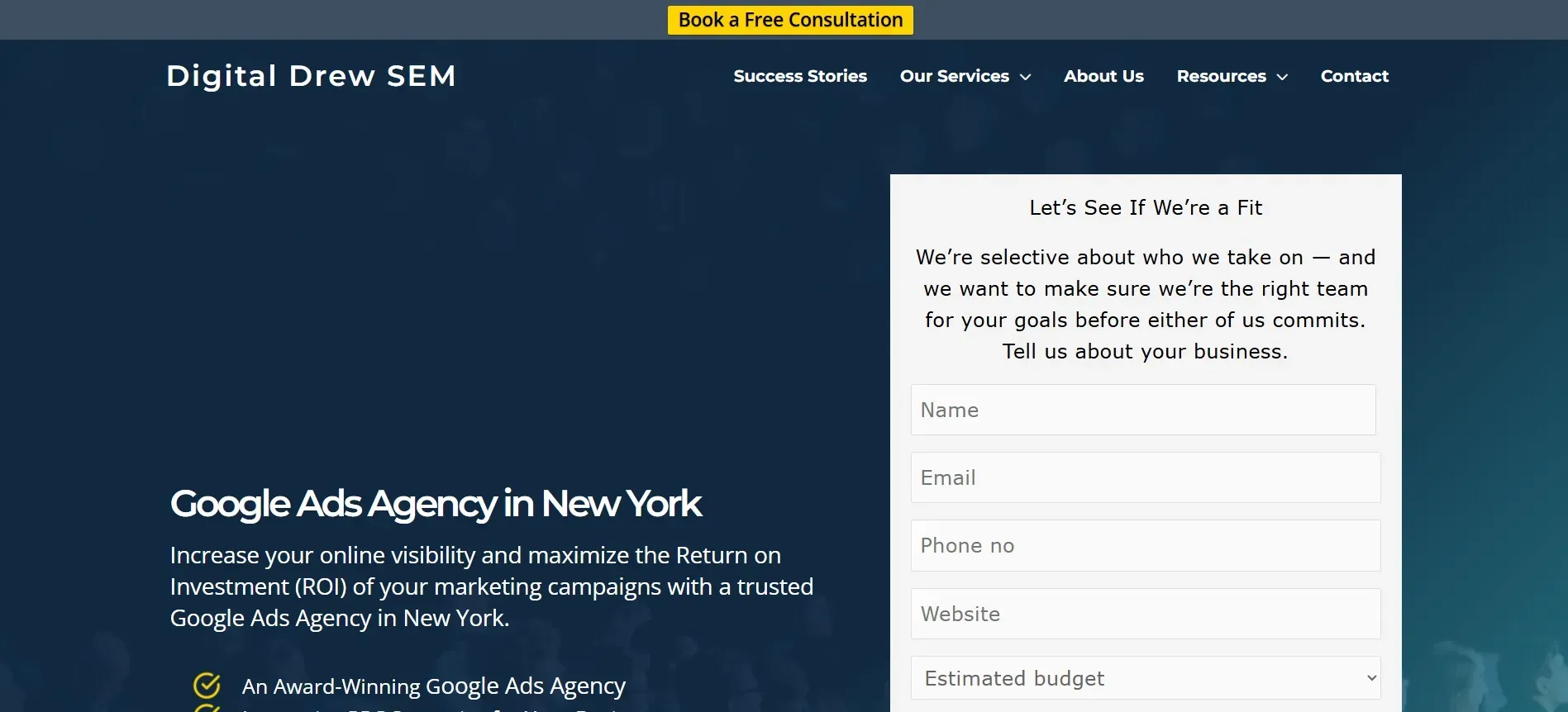 Digital Drew SEM manages Google Ads accounts for New York brands.